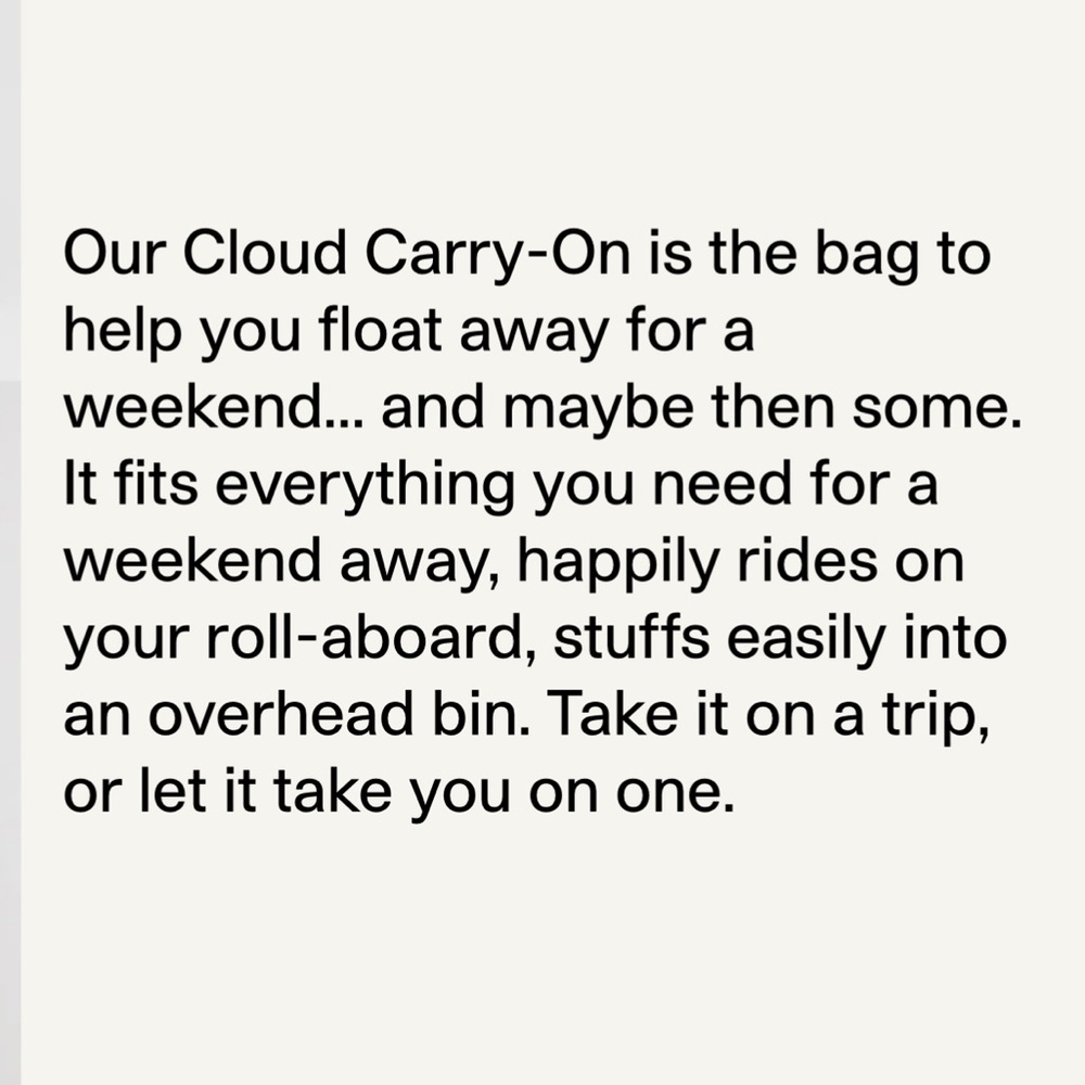 NWT BAGGU BLACK Cloud Carry-on - Picture 5 of 6
